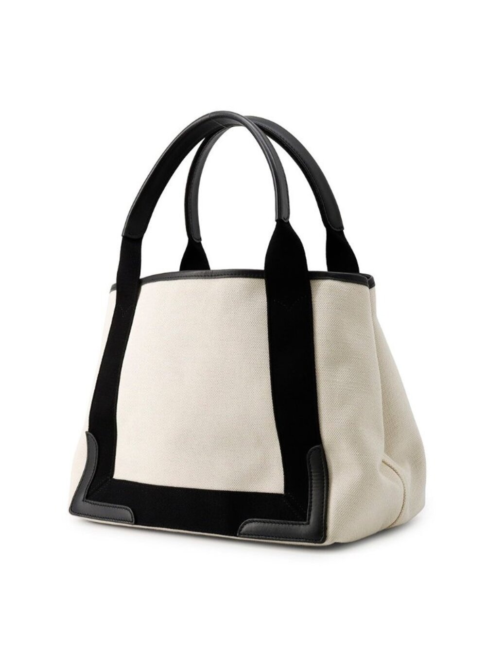 Balenciaga Tote Navy Cabas S Black White - Picture 2 of 10
